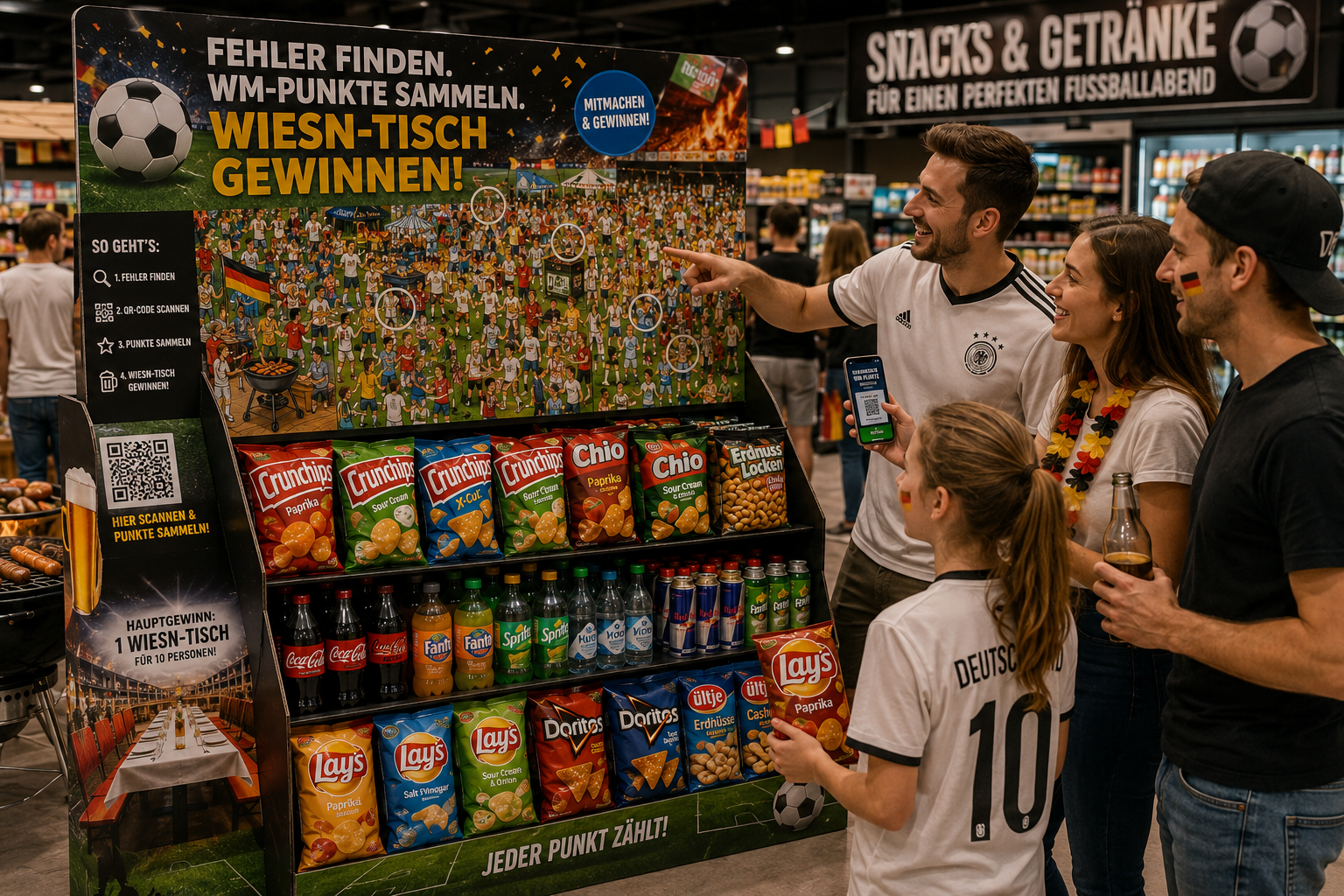 Fehler suchen, Punkte sammeln, Wiesn-Tisch gewinnen – warum Fußball-Gewinnspiele am POS echte Umsatztreiber sind