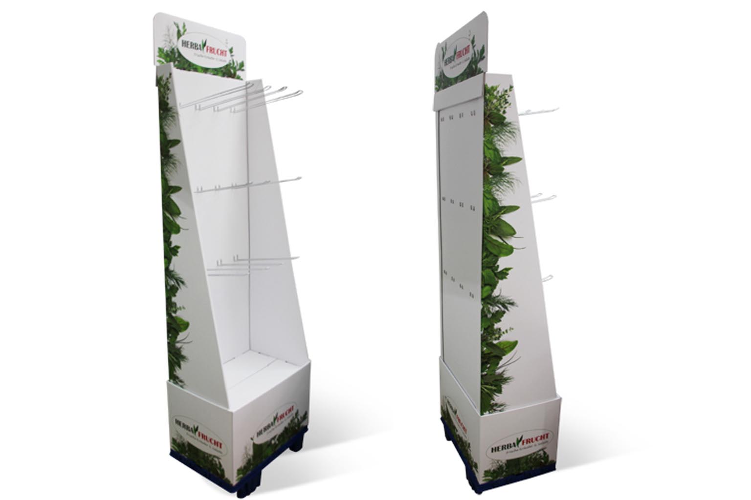 Bodendisplay mit Eurohaken für Herba Frucht – maximale Stabilität & perfekte Warenpräsentation am POS