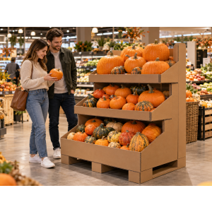 Wie viele Kürbisse passen in ein Display?