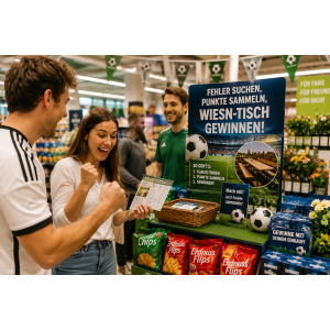 Fehler suchen, Punkte sammeln, Wiesn-Tisch gewinnen – warum Fußball-Gewinnspiele am POS echte Umsatztreiber sind